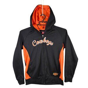 Mens Colosseum Cowboys OSU Black & Orange Full Zip Hoodie Jacket Polyester XXL